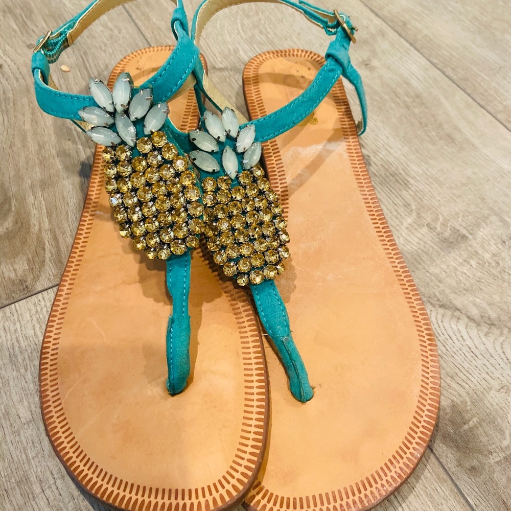 Pineapple 🍍 lover Sandals 👡 Size 7.5